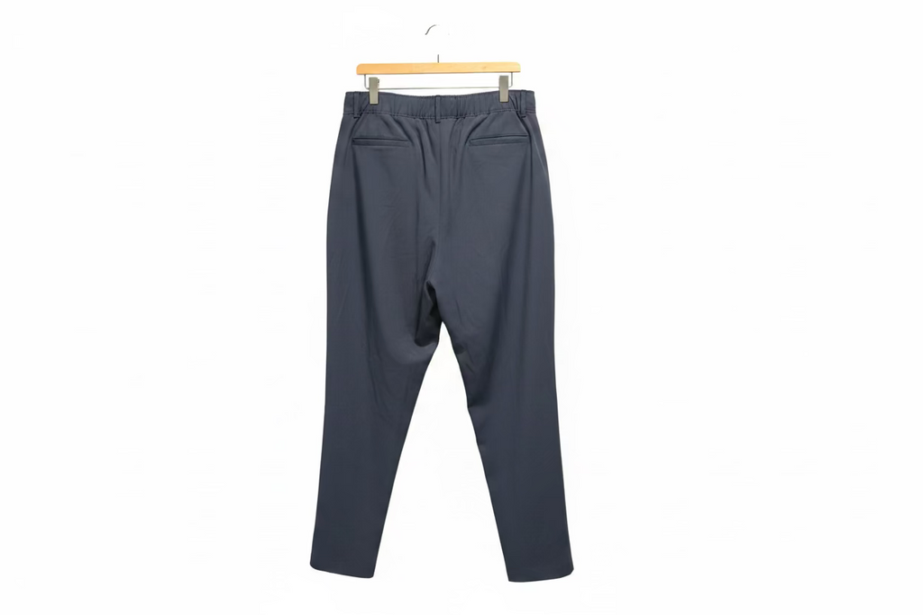 Women’s Navy Pull-On Stretch Dress Pants with Elastic Waist