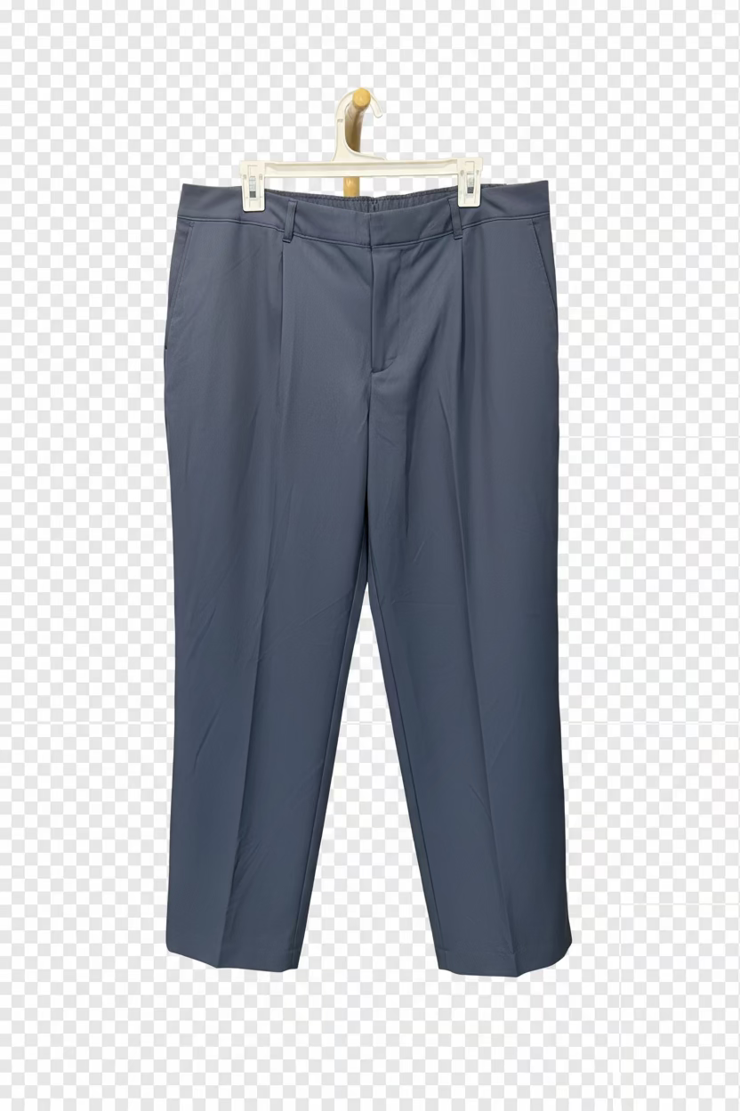 Women’s Navy Pull-On Stretch Dress Pants with Elastic Waist