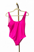 Women’s Hot-Pink One-Piece Swimsuit with Padded Cups