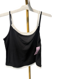 Women’s Black and White Layered Camisole Tank Top