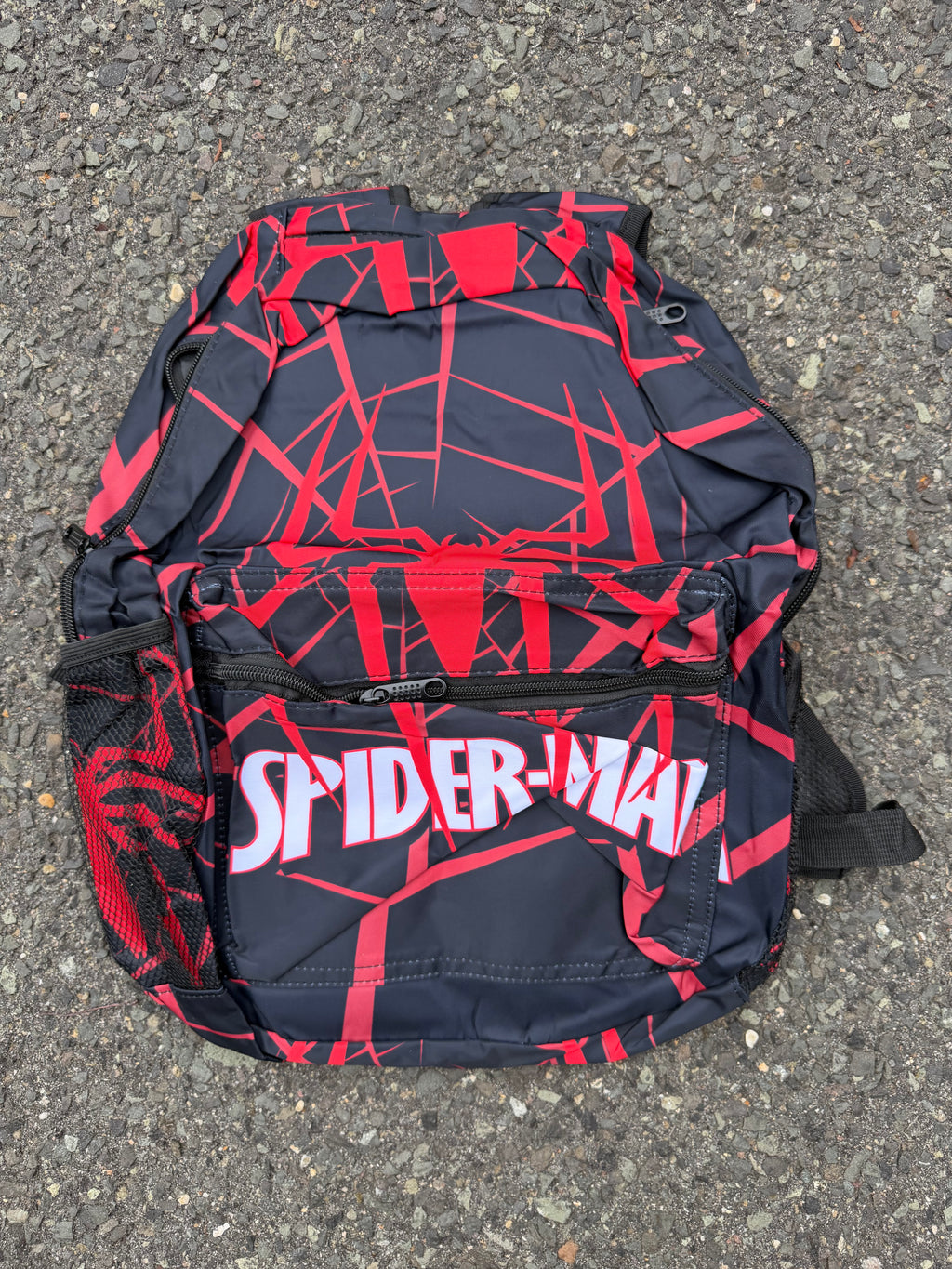Marvel Spider-Man Black & Red Web 16” Kids School Backpack