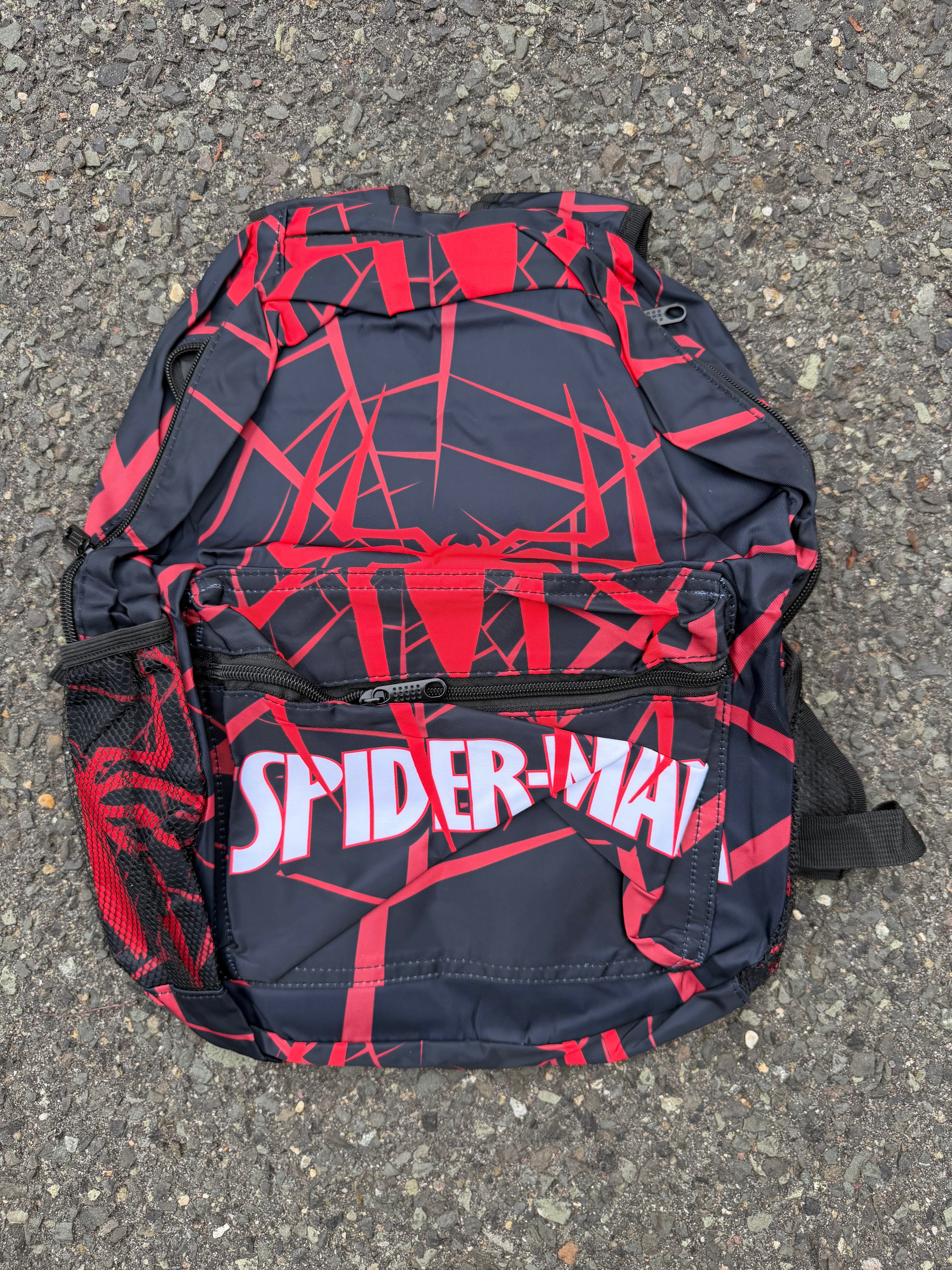 Marvel Spider-Man Black & Red Web 16” Kids School Backpack